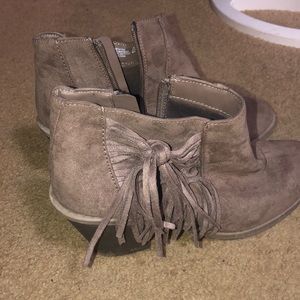 Tan booties